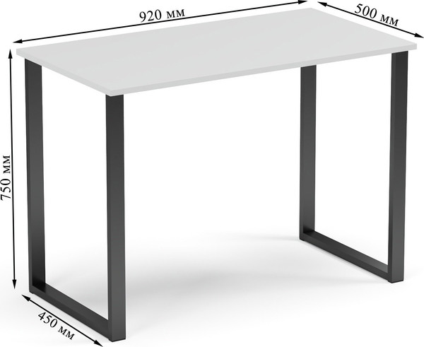 Изображение товара Письменный стол Soma Bliss 92x50 (белый/черный)