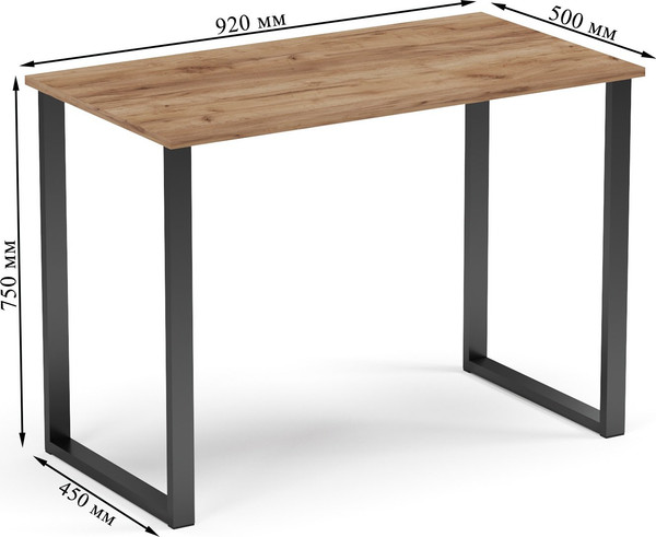 Изображение товара Письменный стол Soma Bliss 92x50 (дуб крафт золотой/черный)