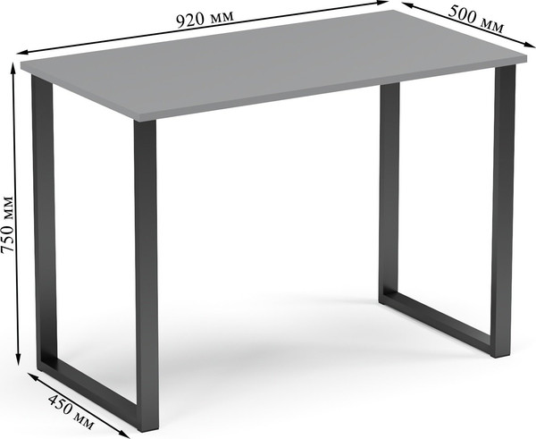 Изображение товара Письменный стол Soma Bliss 92x50 (серый/черный)