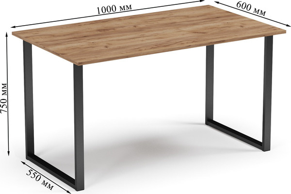 Изображение товара Письменный стол Soma Bliss 100x60 (дуб золотой крафт/черный)