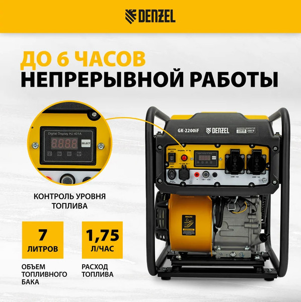 Изображение товара Инверторный генератор Denzel GK-3800iF / 94708