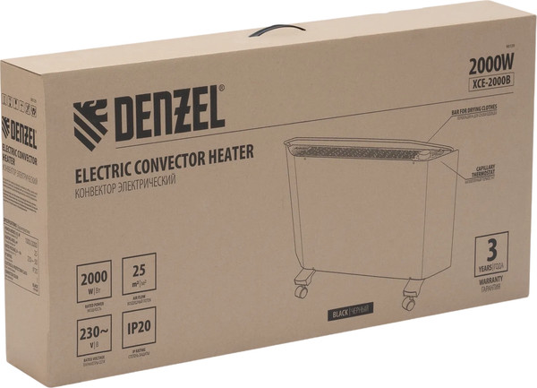 Изображение товара Конвектор Denzel XCE-2000B / 98129 (черный)