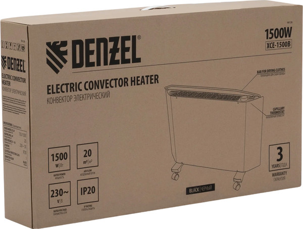 Изображение товара Конвектор Denzel XCE-1500B / 98128 (черный)