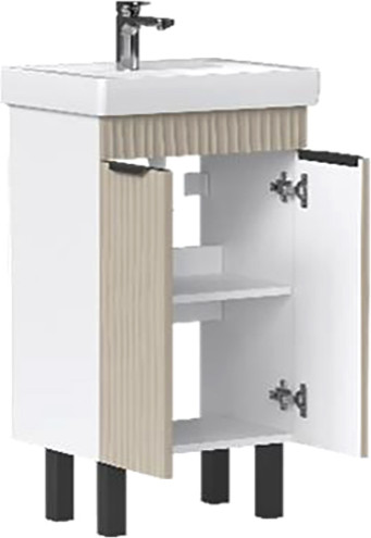 Изображение товара Тумба под умывальник Volna Lotty 50.2D Тигода (латте, напольная)