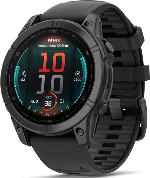 Изображение товара Умные часы Garmin Fenix E Amoled 47mm / 010-03025-01 (темно-серый/черный)