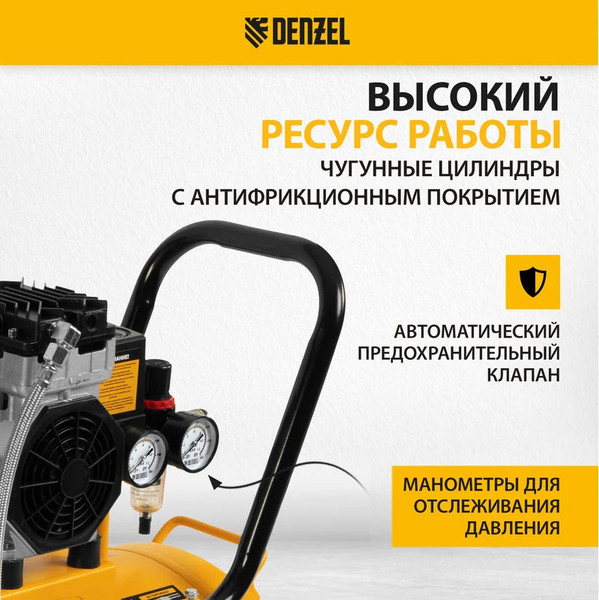 Изображение товара Воздушный компрессор Denzel Безмаслянный DLS 2250/100 / 58029