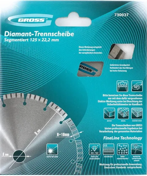 Изображение товара Отрезной диск алмазный Gross 730037
