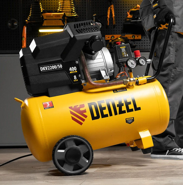 Изображение товара Воздушный компрессор Denzel DKV2200/50 Х-PRO / 58083
