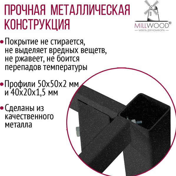 Изображение товара Подстолье Millwood Сеул 180x80 (графит)