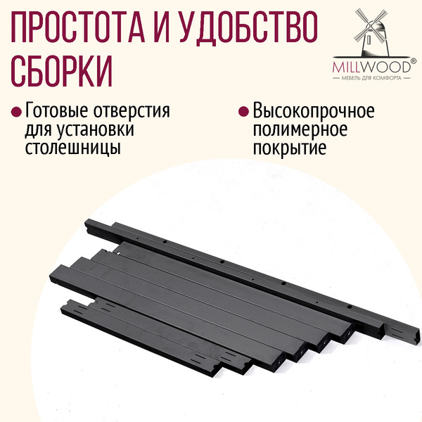 Изображение товара Подстолье Millwood Сеул 180x80 (графит)