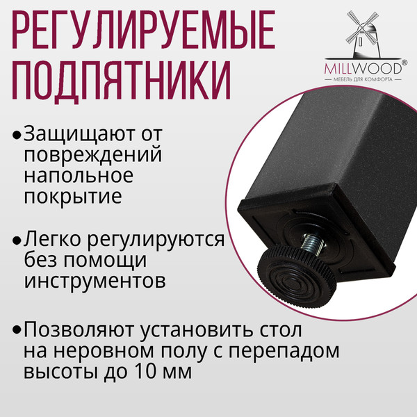 Изображение товара Подстолье Millwood Сеул 180x80 (графит)
