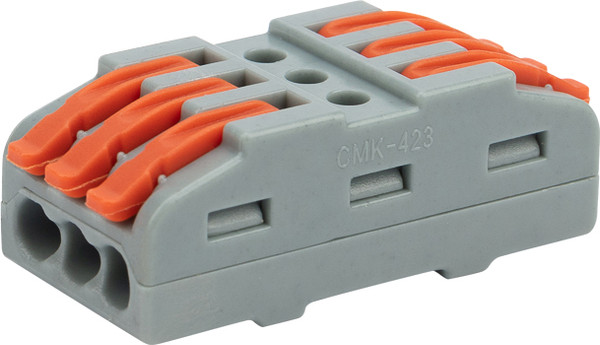 Изображение товара Набор клемм Rexant СМК 222-423 / 07-6263-3-05 (5шт, серый)