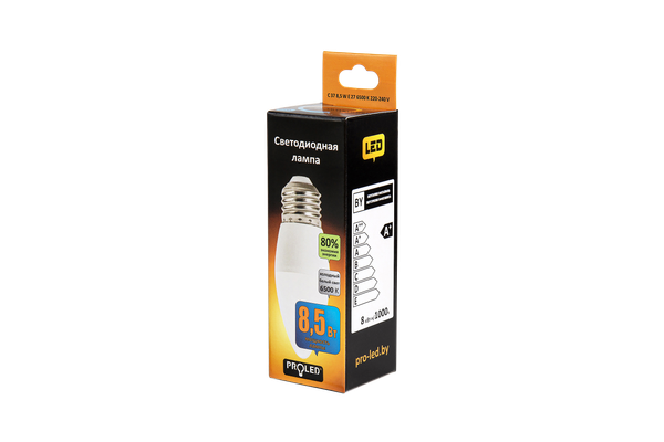 Изображение товара Лампа Proled C37 8.5W 6500K E27