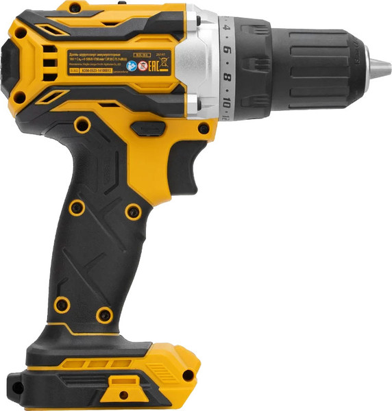Изображение товара Аккумуляторная дрель-шуруповерт Denzel BLDL-18-0 / 26141