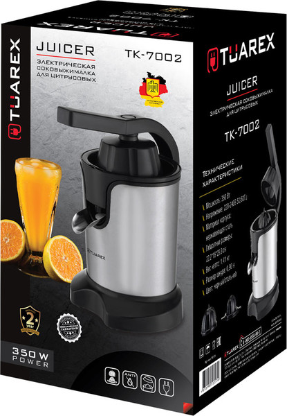 Изображение товара Соковыжималка электрическая Tuarex TK-7002 (черный/стальной)