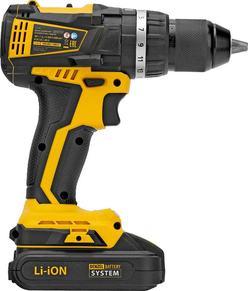 Изображение товара Аккумуляторная дрель-шуруповерт Denzel CIDB-IB-18-02 / 26130