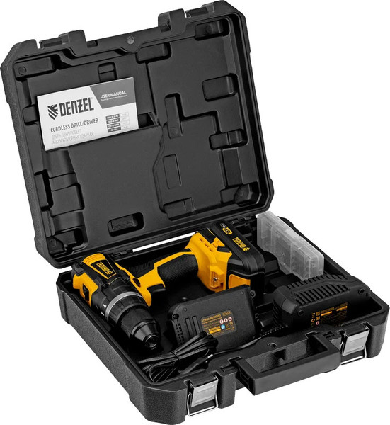 Изображение товара Аккумуляторная дрель-шуруповерт Denzel CIDB-IB-18-02 / 26130