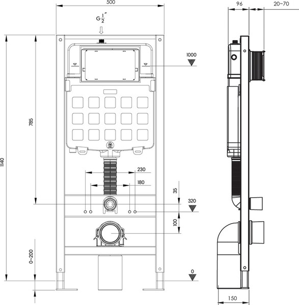Изображение товара Инсталляция для унитаза Triton Pro EVO815N