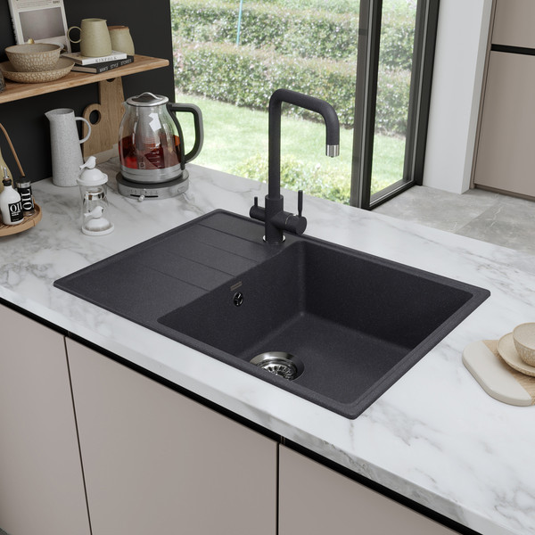 Изображение товара Мойка кухонная Maunfeld Lacrima 700 MFQS-700DGR (темно-серый)