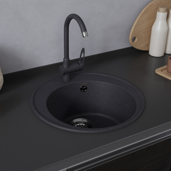 Изображение товара Мойка кухонная Maunfeld Medusa 485 MFQS-485DGR (темно-серый)