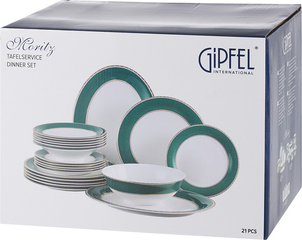 Изображение товара Набор тарелок Gipfel Moritz 43252 (21шт, бирюзовый)