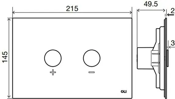 Изображение товара Кнопка для инсталляции Oli Blink / 216621/216622 (белый матовый)
