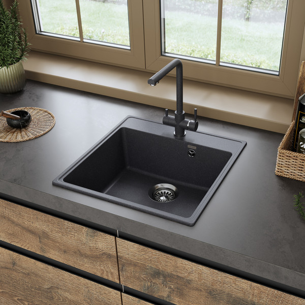 Изображение товара Мойка кухонная Maunfeld Perla 505 MFQS-505DGR (темно-серый)