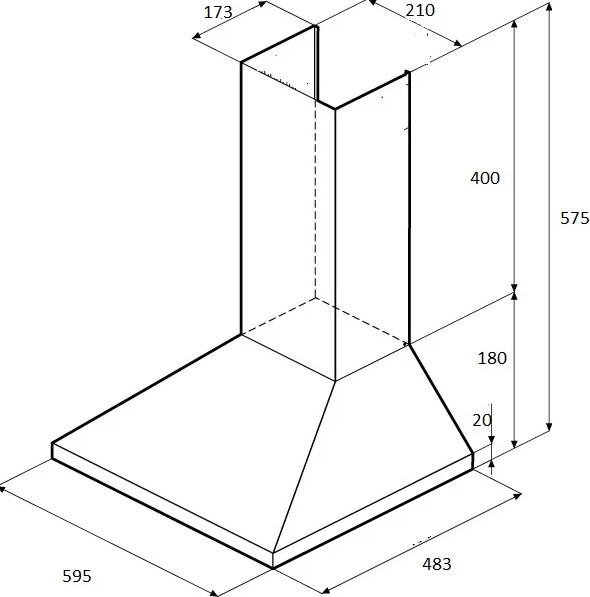 Изображение товара Вытяжка купольная Krona Janna T 600 Black PB / КА-00008447