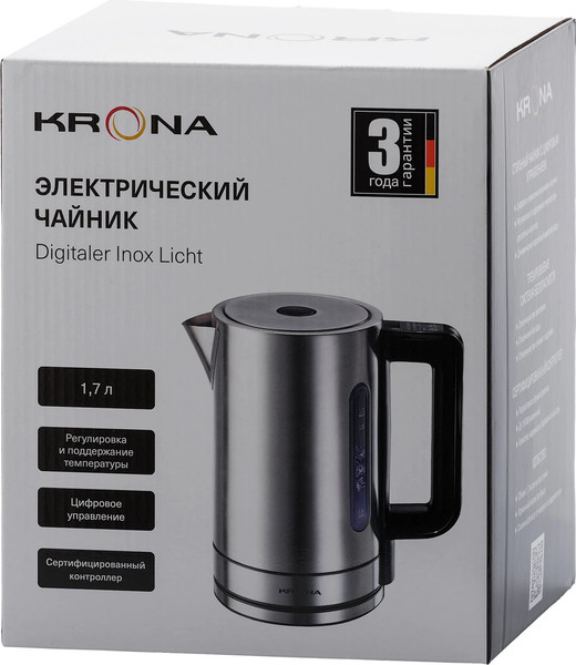 Изображение товара Электрочайник Krona Digitaler Inox Licht / КА-00008504