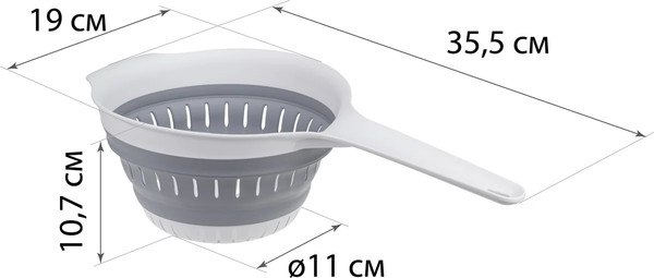 Изображение товара Дуршлаг Idea Флекс М1127 (морская волна)