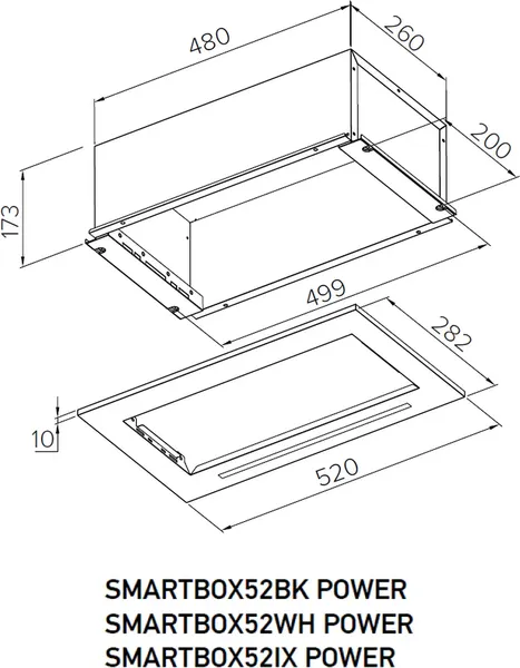 Изображение товара Вытяжка скрытая MEFERI SMARTBOX52IX Power