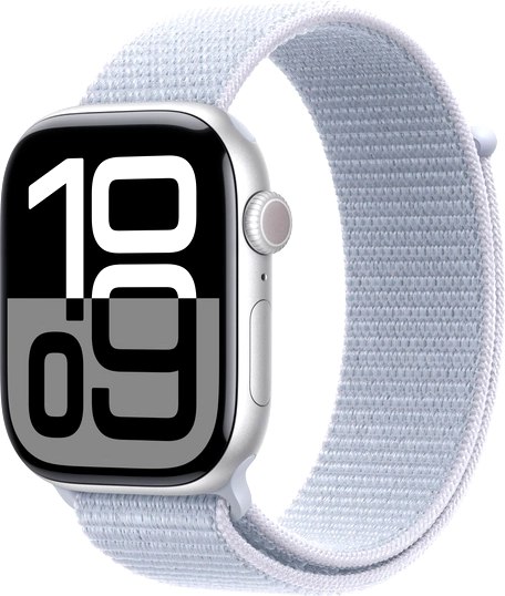 Умные часы Apple Watch Series 10 GPS 46mm / MWWN3 (серебристый, плетеный ремешок)
