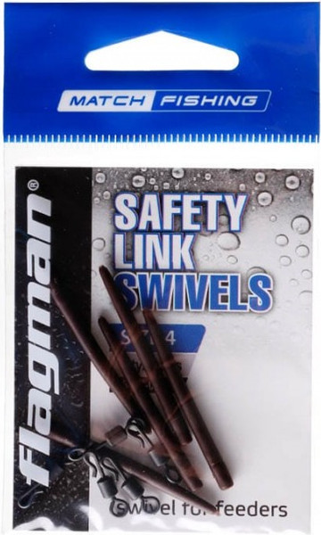 Изображение товара Комплект оснастки для приманки Flagman Fishing Flat Feeder Quick Change Swivels 4 / 6458-004 (5шт)