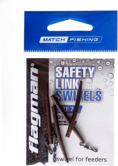 Изображение товара Комплект оснастки для приманки Flagman Fishing Flat Feeder Quick Change Swivels 7 / 6458-007 (5шт)