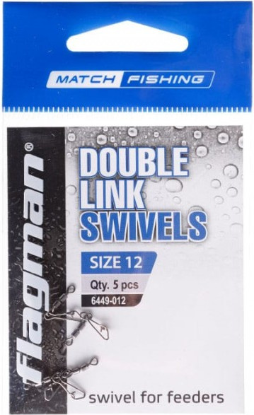 Изображение товара Набор вертлюгов рыболовных Flagman Fishing Double Link Swivels 6449-012 (5шт)