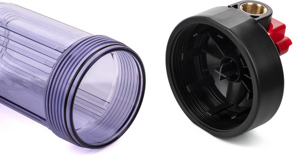 Изображение товара Корпус магистрального фильтра Гейзер С24 10ВВ (прозрачный)