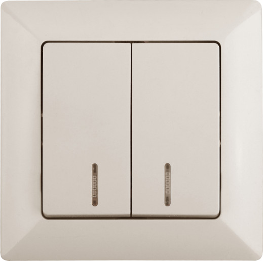 Изображение товара Выключатель INTRO Solo 4-105-02 / Б0053594 (слоновая кость)