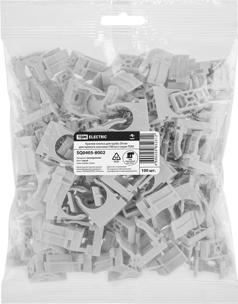 Изображение товара Крепеж-клипса для трубы TDM SQ0405-8002 (100шт)