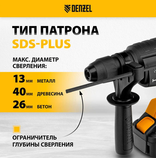 Изображение товара Перфоратор Denzel BLRH-IB-26 / 26701