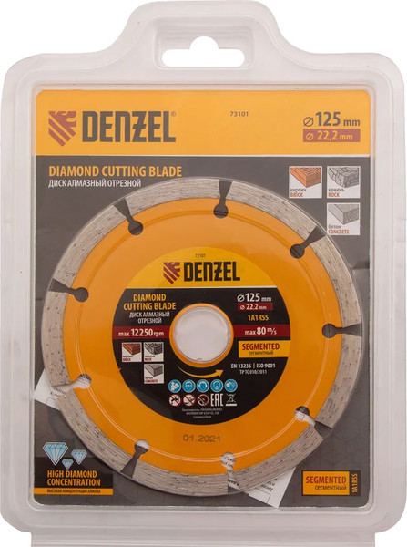 Изображение товара Отрезной диск алмазный Denzel 73101