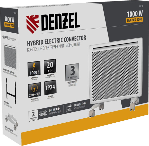 Изображение товара Конвектор Denzel HybridX-1000 / 98118