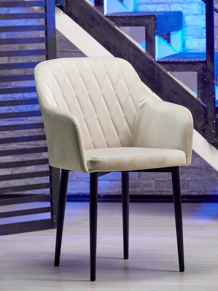 Изображение товара Стул Памир Марсель F06  (светло-бежевый/черная опора)