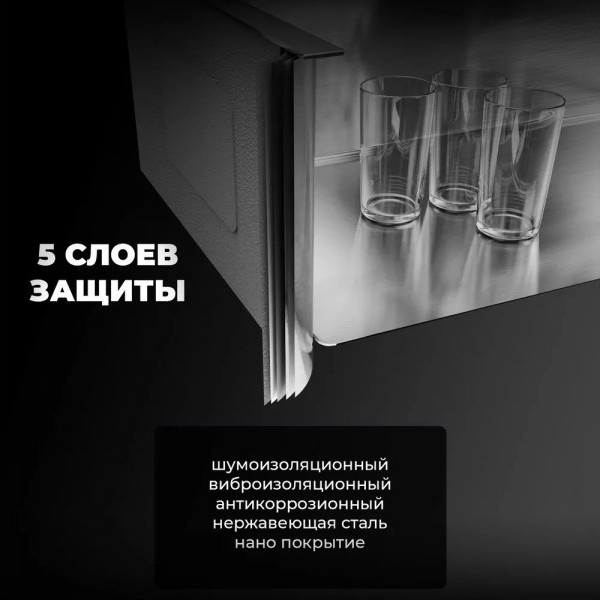 Изображение товара Мойка кухонная Wisent WS-35044BD/GER013 (с сифоном, дозатором и коландером)