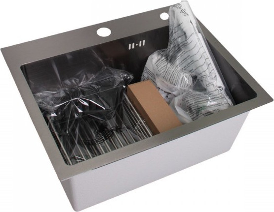 Изображение товара Мойка кухонная Wisent WS-35044B/GER013 (с сифоном, дозатором и коландером)