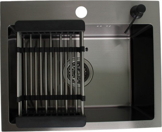 Изображение товара Мойка кухонная Wisent WS-35044B/GER013 (с сифоном, дозатором и коландером)