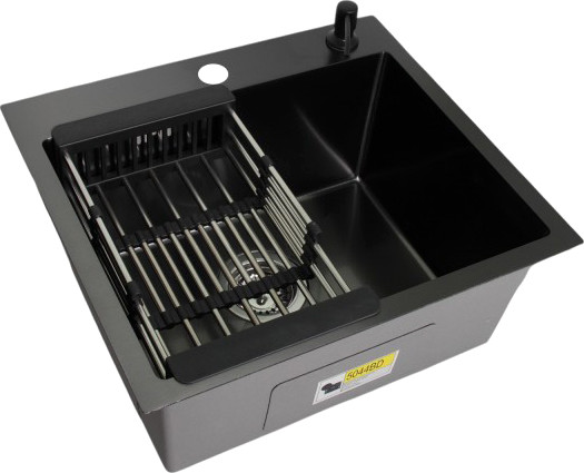 Изображение товара Мойка кухонная Wisent WS-35044BD/GER013 (с сифоном, дозатором и коландером)