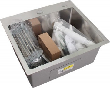 Изображение товара Мойка кухонная Wisent WS-35044D/GER013 (с сифоном, дозатором и коландером)