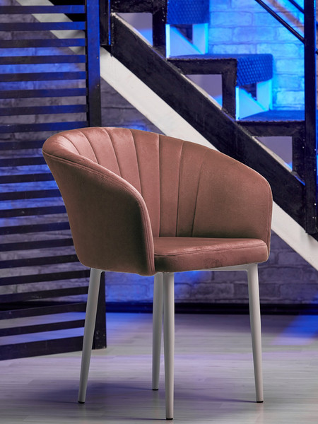 Изображение товара Стул Памир Версаль F62 (розовый/белая опора/поворотный)