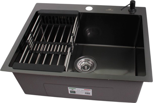 Изображение товара Мойка кухонная Wisent WS-36050ВD/GER013 (с сифоном, дозатором и коландером)