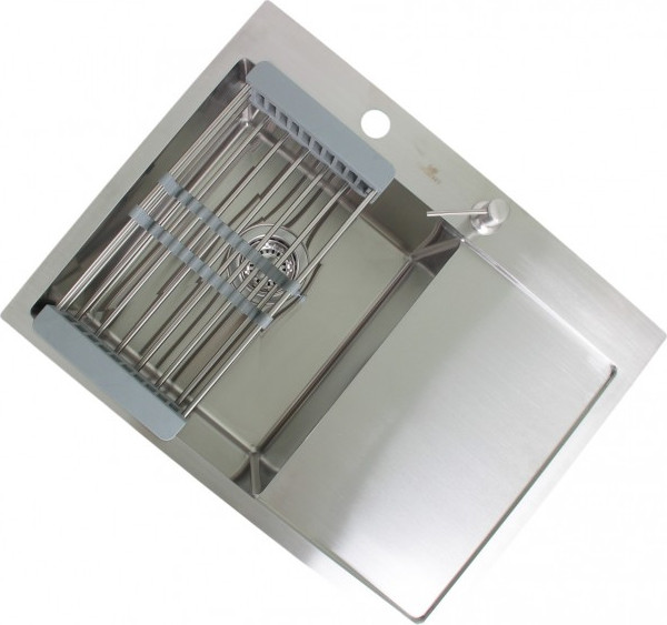 Изображение товара Мойка кухонная Wisent WS-36550-L/GER013 (с сифоном, дозатором и коландером)